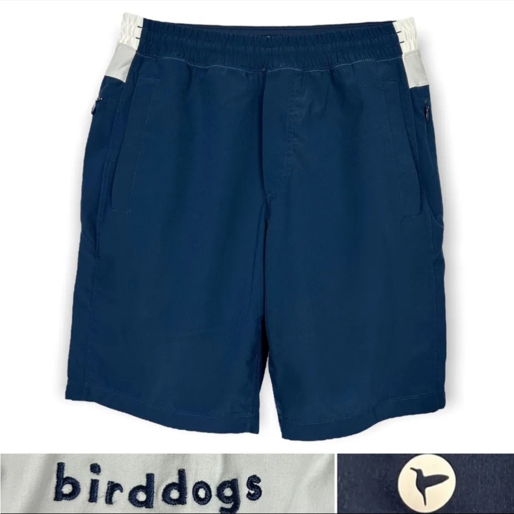 BirdDogs 9” Navy Lined Gym Shorts Men’s S Long Active/Casual Athleisure EUC